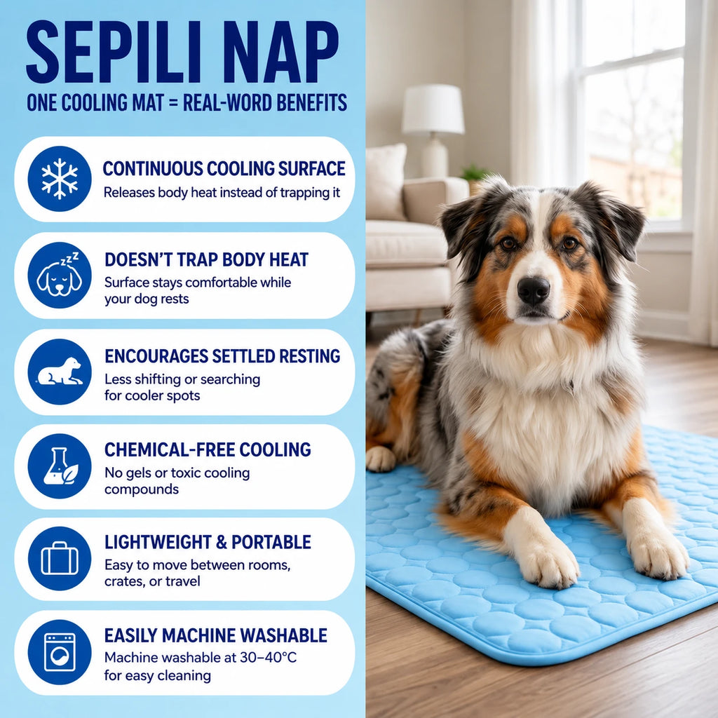 Sepili Nap | Ice-Silk Continuous Cooling Dog Cooling Mat