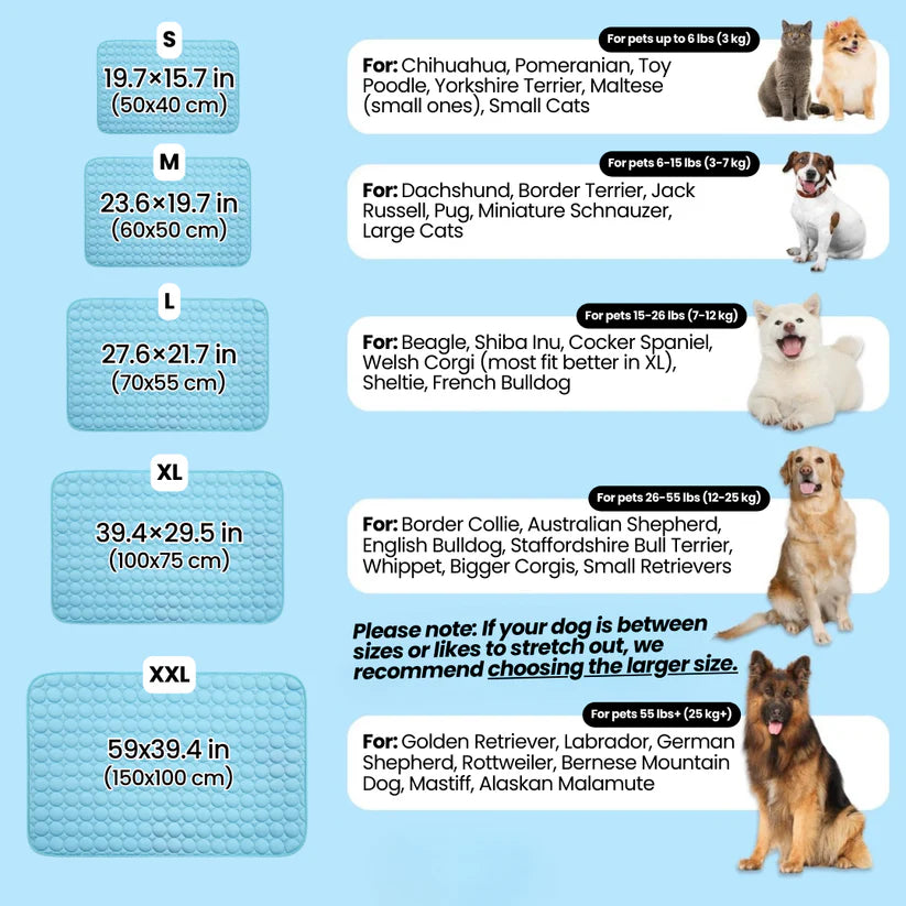 Sepili Nap | Ice-Silk Continuous Cooling Dog Cooling Mat
