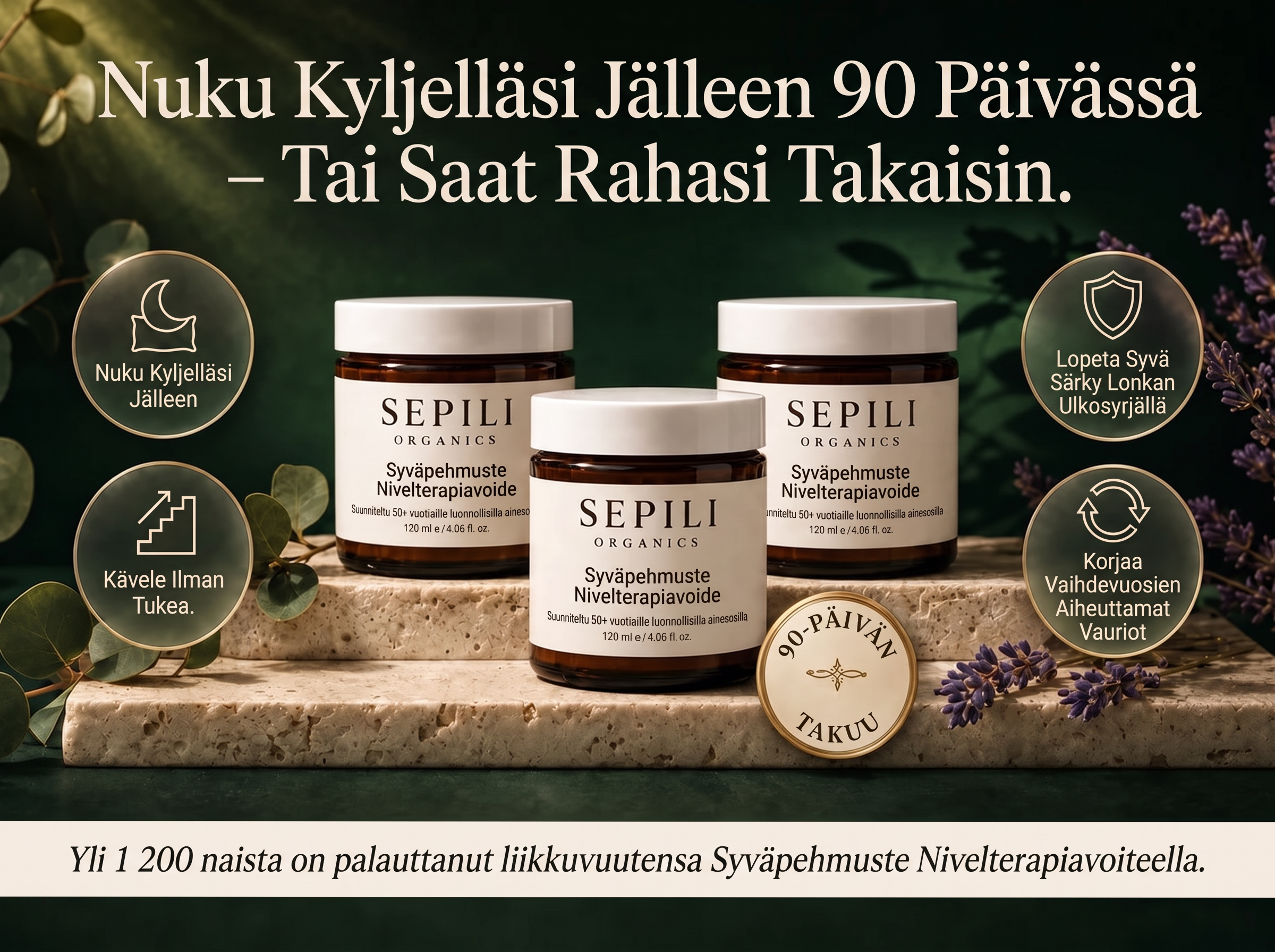 Sepili Organics Syvävaikutteinen nivelhoitovoide