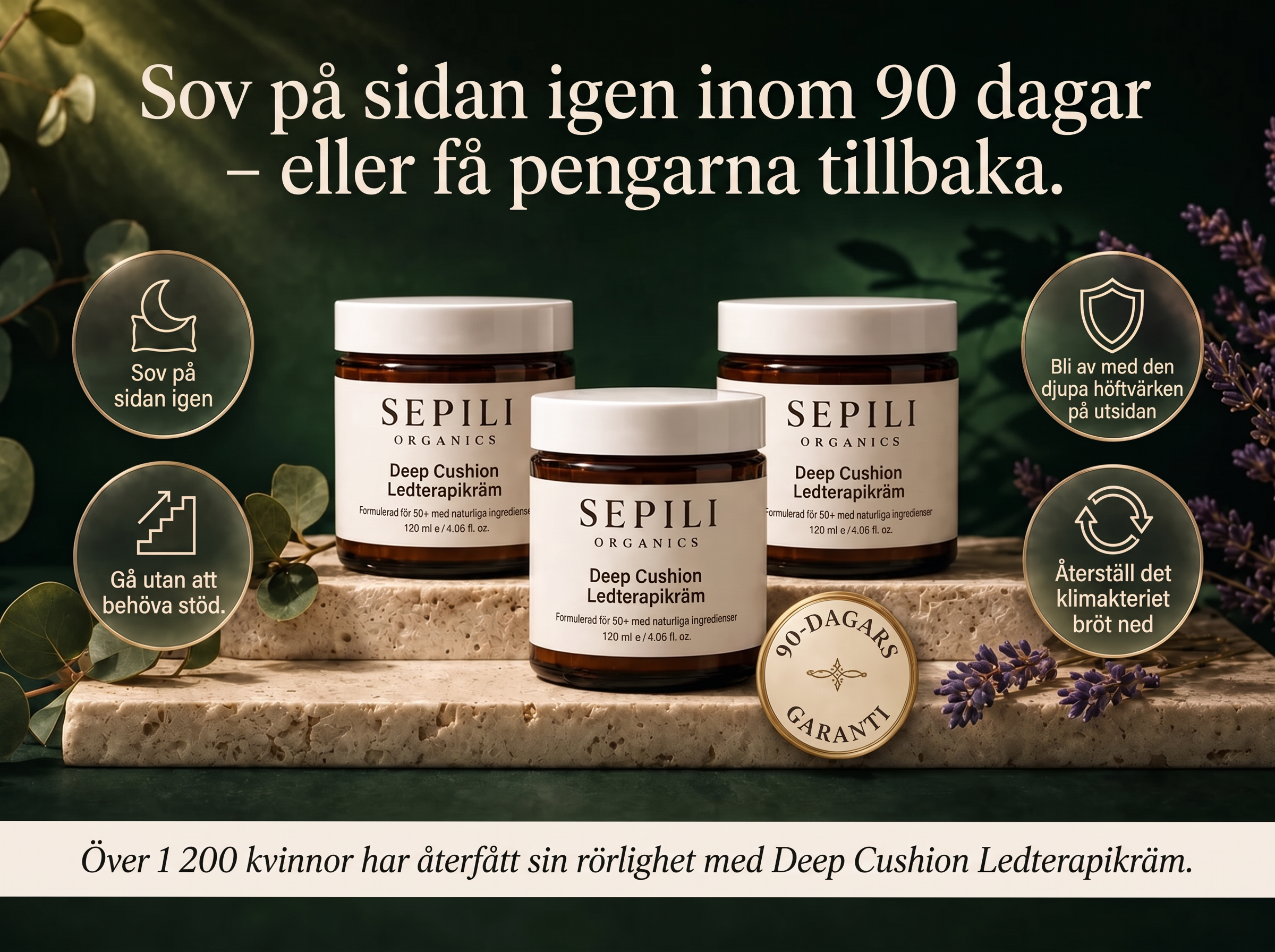 Sepili Organics Deep Cushion Ledkräm – Djupverkande Lindring för Stela Leder