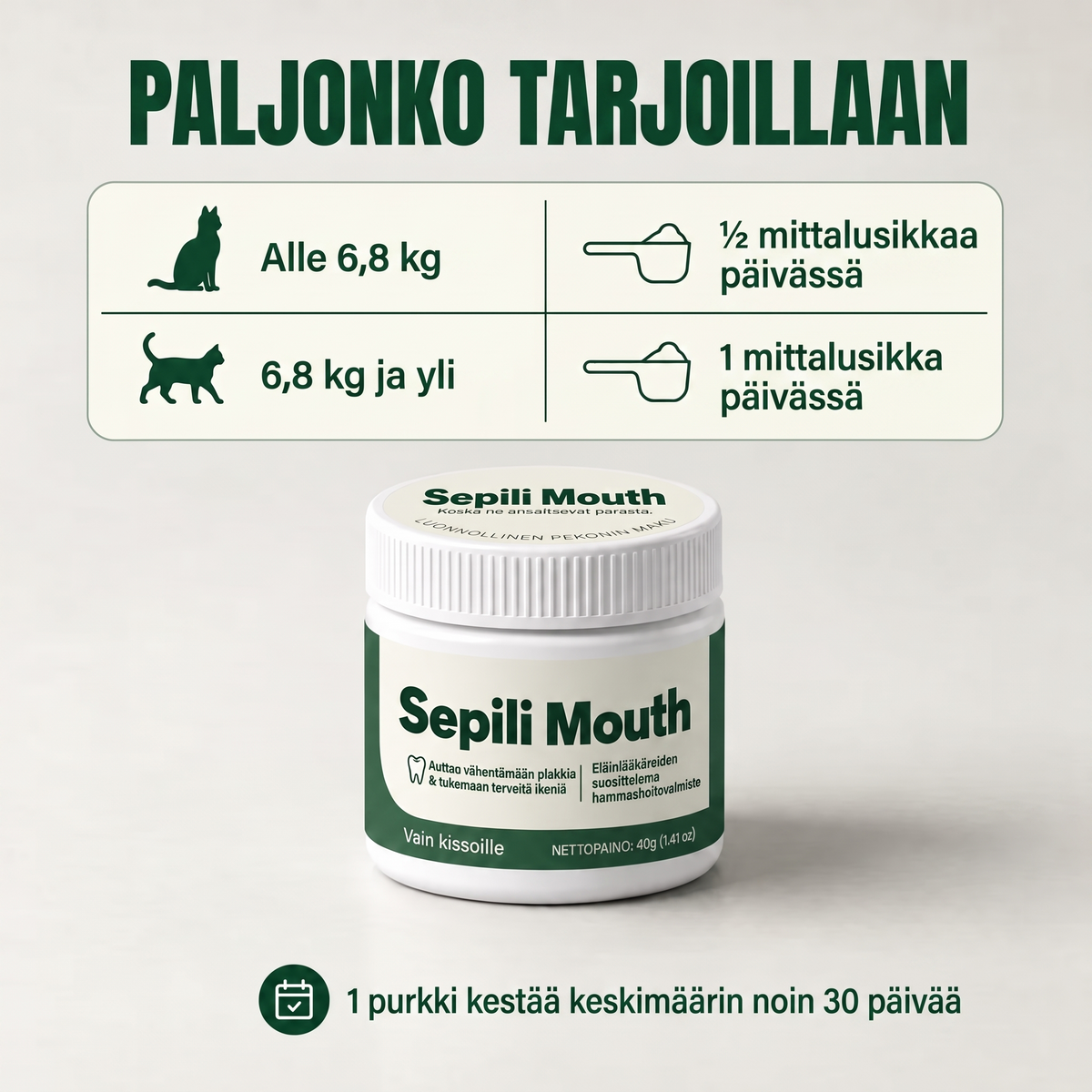 2x Sepili suunhoito kissoille