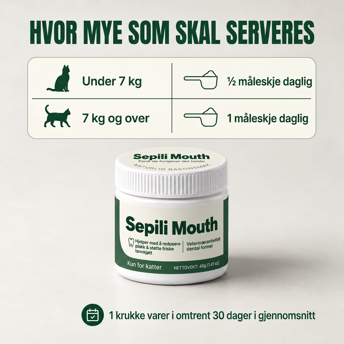 2x Sepili Munnpleie for katter