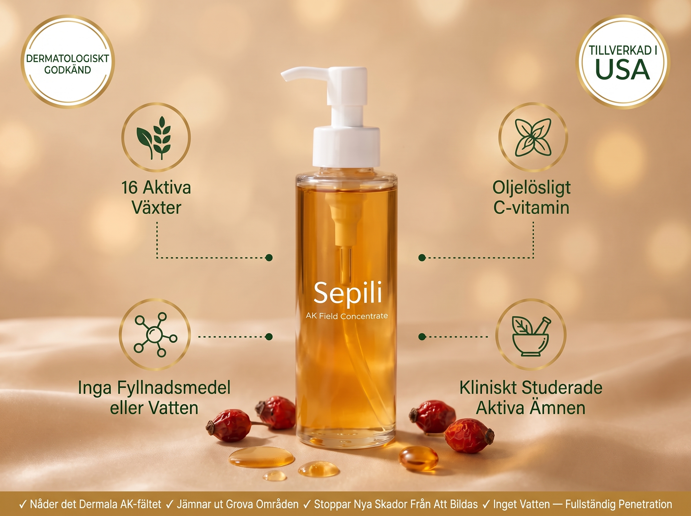 Sepili Korrigerande Kroppsolja mot Aktinisk Keratos